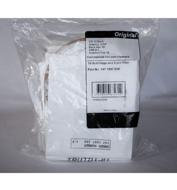 American Sanders AVAC 2.2 Replacement 10 Quart Dust Bags